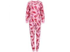 Disney Dámske pyžamo Macko Pú, prasiatko Disney Pink, teplé, s dlhým rukávom M