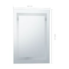 Vidaxl Kúpeľňové LED zrkadlo s dotykovým snímačom 60x100 cm