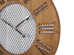 Beliani Nástenné hodiny 60 cm tmavé drevo CUILCO