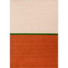 Jutex Vlnený kusový koberec Rhythm 98 003 béžovo-tehlový 1.40 x 2.00