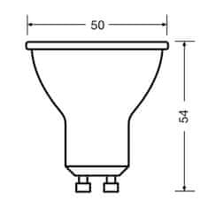 Osram 10x Čierna LED žiarovka GU10 6,9W = 80W 575lm 4000K Neutrálna biela 36°