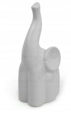 Polnix Dekoratívna keramická figúrka slona 24 cm biela