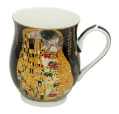 Home Elements  Porcelánový hrnček 350 ml, Klimt, Bozk čierny