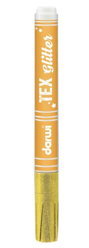 Darwi DARWI TEX GLITTER - Glitrové fixky na textil 6 ml oranžová 140013752