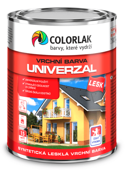 COLORLAK UNIVERZÁL S2013 - Syntetická vrchná farba C1999 - čierna matná 0,6 L