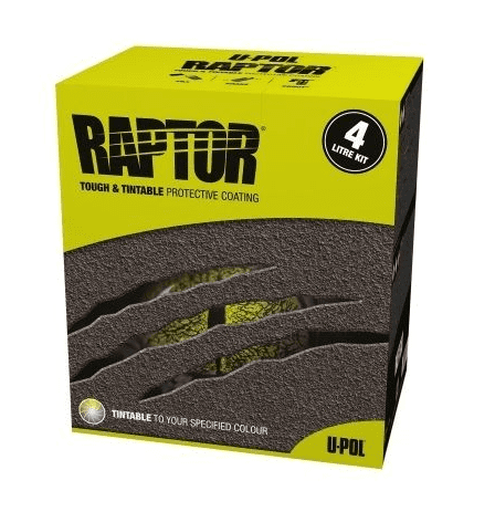 RAPTOR Raptor - farebný tvrdý ochranný náter - SET 4,2 l ral 8000 - zelenohnedá