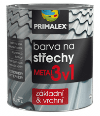 Primalex METAL 3v1 - Farba na strechy metal - červenohnedá 9 L