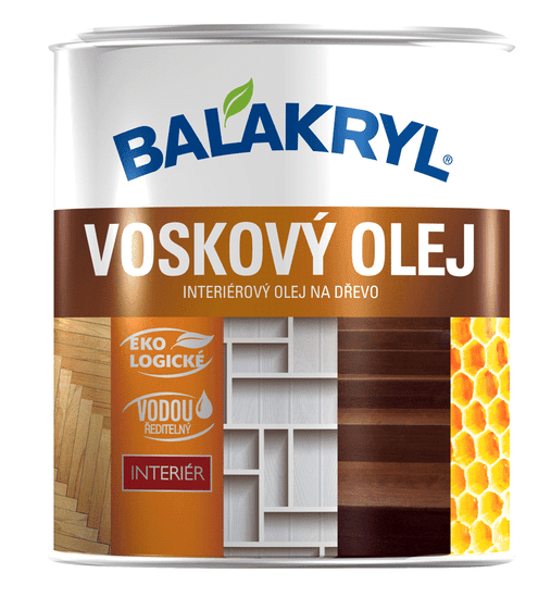BALAKRYL Voskový olej BALAKRYL - interiérový olej na drevo (podlaha, nábytok, steny) 0,75 l natural