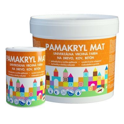 Pam Pamakryl MAT - Vrchná univerzálna farba na kov, drevo a betón 0,7 kg marhuľa