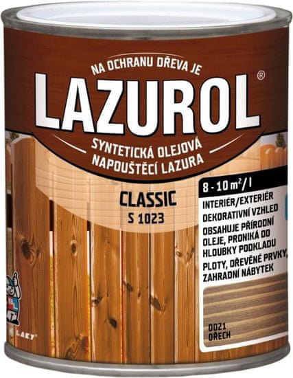 Barvy laky Hostivař LAZUROL CLASSIC S1023 - Olejová lazúra na drevo 2,5 l 25 - sipo