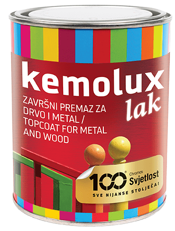 Chromos-Svjetlost KEMOLUX - Matná vrchná farba na kov cierny 0,65 l