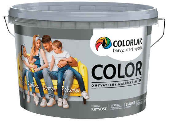 COLORLAK COLOR V-2005 - Matná farebná interiérová farba C0179 - oceľová 4 kg