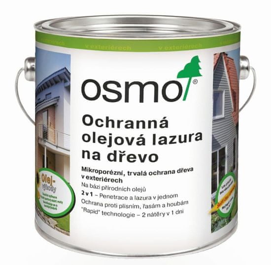 OSMO Color OSMO Ochranná olejová lazura - do vonkajších priestorov 2,5 l 907 - kremenne šedý