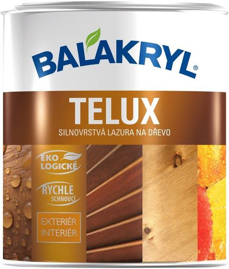 BALAKRYL TELUX - hrubovrstvová lazúra na drevo 2,5 kg orech