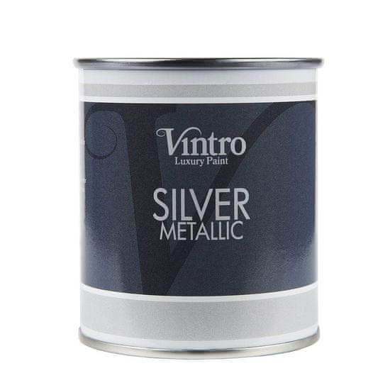 VINTRO METALLIC - Metalická kriedová farba 0,25 l vintro silver