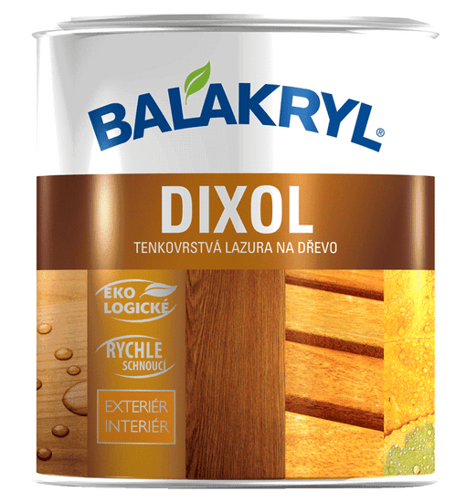 BALAKRYL Dixol - farebná vodouriediteľná lazúra na drevo 2,5 kg orech