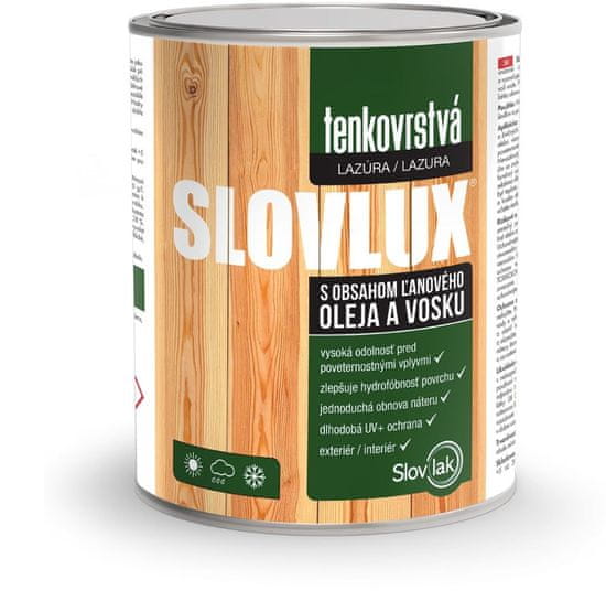 SLOVLAK SLOVLUX - Tenkovrstvá lazúra na drevo 0061 - červený smrek 2,5 L