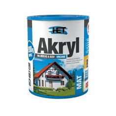 HET AKRYL MAT - Univerzálna matná farba na drevo a kov 0,7 kg 0820 - červená