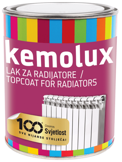 Chromos-Svjetlost KEMOLUX - Farba na radiátory 2,5 l biely