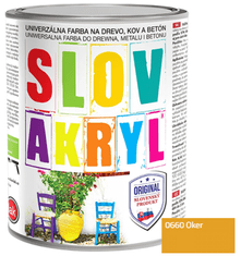 SLOVLAK SLOVAKRYL - Univerzálna vodou riediteľná farba 0,75 kg 0660 - okrová