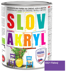 SLOVLAK SLOVAKRYL - Univerzálna vodou riediteľná farba 0,75 kg 0321 - fialová