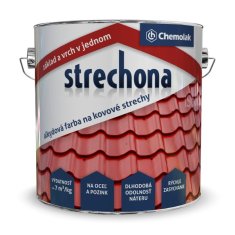 Chemolak STRECHONA 2v1 - Antikorózna farba na kovové strechy 10 kg 0111 - šedá