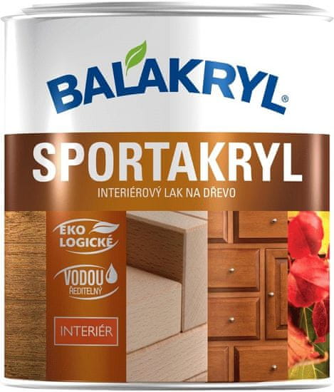 BALAKRYL Sportakryl - Interiérový lak na drevo bezfarebný matný 4 kg