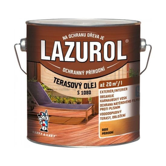 Barvy laky Hostivař LAZUROL S 1080 - terasový olej 0,75 l 0023 - teak