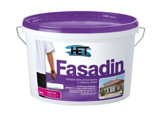 HET FASADIN - Fasádna akrylátová farba 3 kg biela matná