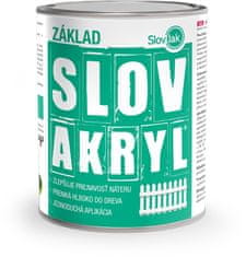 SLOVLAK SLOVAKRYL ZÁKLAD - Základná farba na drevo 0,75 kg 0100 - biela
