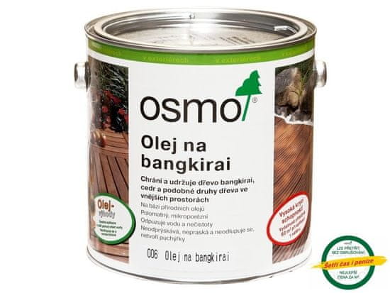 OSMO Color Osmo Terasový olej na BANGKIRAI - prírodný 0,75 l 6 - prírodný