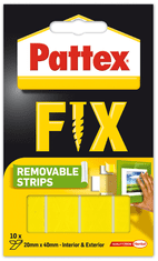 Pattex PATTEX FIX - Lepiace prúžky 20mm x 40mm (žltá)