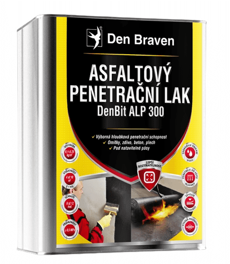 Den Braven DENBIT ALP 300 - Asfaltový penetračný lak cierna 9 kg