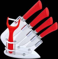 Royalty Line 6-dielna súprava nožov so škrabkou a stojanom RL-CW5STR / červená
