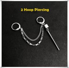 KPOP2EU BTS J-Hope Náušnice - 2 Hoop Piercing