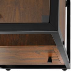 tectake Nočný stolík Dudley 40x43x60,5cm - Industrial tmavé drevo