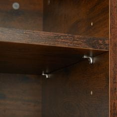tectake Nočný stolík Kidderminster 40x43x60,5cm - Industrial tmavé drevo