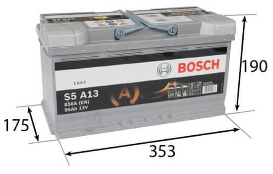 Bosch S5 95 Ah Autobatéria 12V , 850 A, 0 092 S5A 130