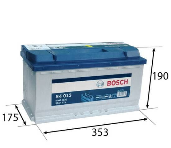 Bosch S4 95 Ah Autobatéria 12V , 800 A , 0 092 S40 130