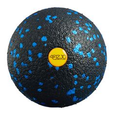 4FIZJO Masážna loptička EPP 8 cm Lacrosse Ball, čierna a modrá