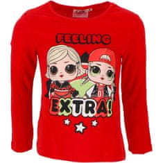 Sun City Dievčenské tričko L.O.L. Surprise Extra bavlna červené Velikost: 116 (6 let)