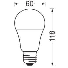 Osram 6x LED žiarovka E27 A60 13W = 100W 1521lm 4000K Neutrálna biela 200°