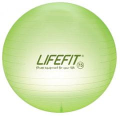 LIFEFIT Gymnastická lopta TRANSPARENT 75 cm, sv. zelený