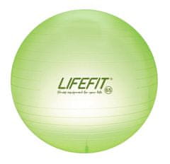LIFEFIT Gymnastická lopta TRANSPARENT 65 cm, sv. zelený