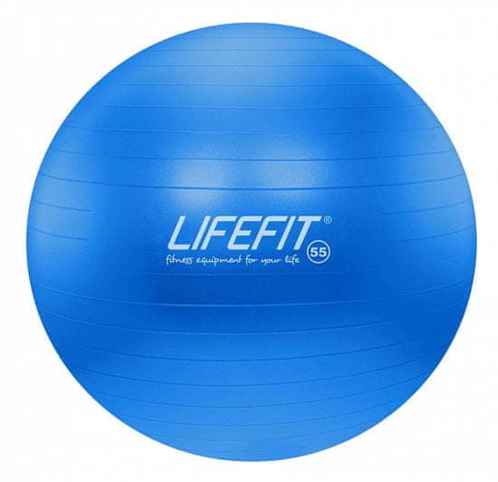 LIFEFIT Gymnastická lopta ANTI-BURST 55 cm, modrý