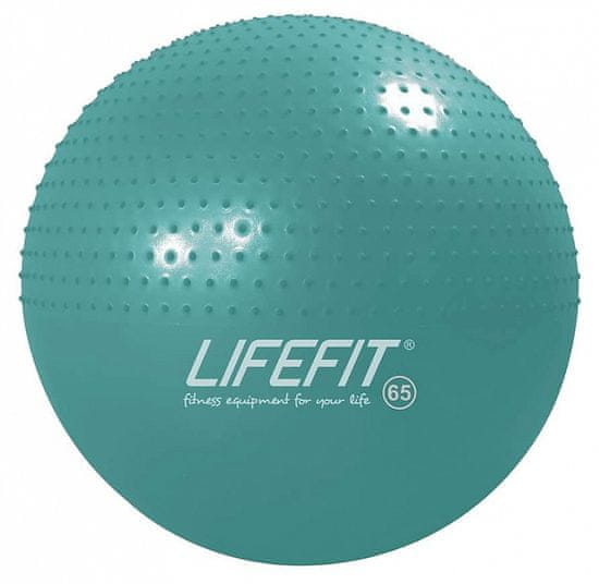 LIFEFIT Gymnastický masážny lopta MASSAGE BALL 65 cm, tyrkysový