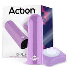 Fun function Dhalia Bullet Vibrator (Purple), silný vibrátor s diaľkovým ovládačom