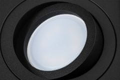 LUMILED Prisadené okrúhle halogénové svietidlo GU10 čierna pohyblivá trubica AMAT-M 84mm