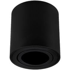 LUMILED Prisadené okrúhle halogénové svietidlo GU10 čierna pohyblivá trubica AMAT-M 84mm