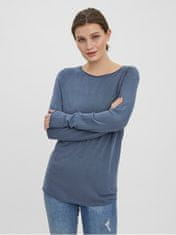 Vero Moda Dámsky sveter VMNELLIE Relaxed Fit 10220902 China Blue (Veľkosť XXL)